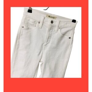 Madewell Womens White Jeans Hi Rise‎ Skinny 23x28 24x28.25 Stretch Spring Summer